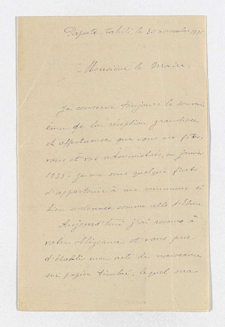 Legion d'honneur - Remerciements 1