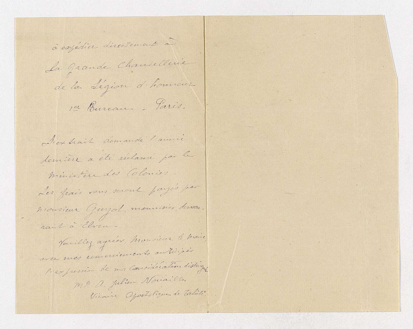 Legion d'honneur - Remerciements 2
